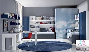 Simple teenage boy's room with solid colors and monogram used as an accent. 30 Cool Boys Room Paint Ideas Decor Or Design