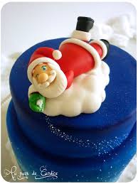 Pere Noel Sur Son Nuage Au Pays De Candice Gateau Noel Gateaux De Noel Au Thermomix Beaux Gateaux D Anniversaire