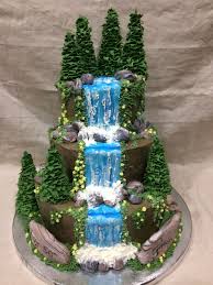 My Waterfall Birthday Cake Nature Cake Cake Decorating Tutorials Cake Decorating