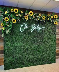 Baby Shower Backdrop Greenery Hedge Wall Backdrop Baby Etsy In 2021 Baby Shower Backdrop Wall Backdrops Photo Backdrop