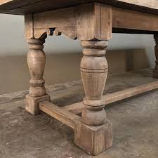 Early 19th Century Antique Rustic Solid Stripped Oak Farm Table For Sale In Dallas Image 6 Of 12 Antique Farm Table Farm Table Farm Table Legs