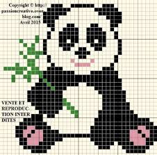 Grille Gratuite Point De Croix Petit Panda Point De Croix Crochet Pixel Motifs De Couture