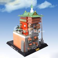 Shop Miyazaki Series 3d Paper Toys Online Fan S Love Spirited Away Bathhouse 3d Paper Diy Model Spirited Away Bathhouse Diy Paper Paper Toys