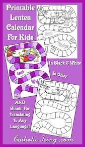 Printable Lenten Calendar For Kids Free Lenten Activities Kids Calendar Catholic Lent
