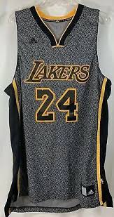 Black And Yellow Lakers Jersey Kobe Bryant Adidas Stitched Nba Jersey La Lakers No 24 Rare Black Gold Gray L Lakers Kobe B Adidas Nba Jersey Jersey Design Louisville Cardinals Basketball