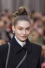 Chanel At Paris Fashion Week Fall 2018 Bun Hairstyles Hair Styles Long Hair Styles