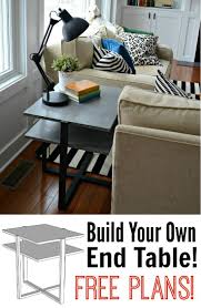 Diy Living Room End Table Tutorial Decor And The Dog Living Room Diy Living Room End Tables Diy Furniture Projects