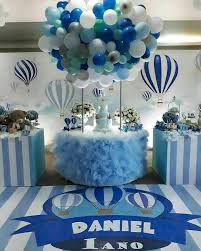 Boys Balloon Decor Baby Birthday Balloon Baby Shower Balloons Hot Air Balloon Baby Shower