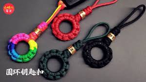 diy手工编绳 简单的圆环车钥匙扣编法 handmade braided simple ring car keychain 山姐儿手工 youtube snake knot small pendant keychain