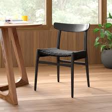 Allmodern Alcott Solid Wood Dining Chair Reviews Wayfair In 2020 Solid Wood Dining Chairs Dining Chairs Woven Dining Chairs