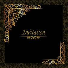 Download Elegant Golden Design Invitation Template For Free Black Gold Invitations Dinner Invitation Template Free Invitation Templates