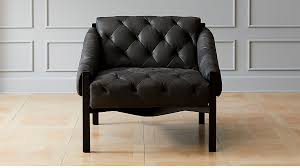 Get an oversized living room chair today. Abruzzo Black Leather Tufted Chair Oversized Chair Living Room Chair Upcycled Dining Chairs