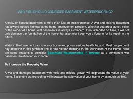 Learn how to fix a wet basement with our solutions below. Ppt Why You Should Consider Basement Waterproofing Powerpoint Presentation Id 7639570