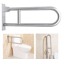 60cm Barre d'appui pliable pour toilettes, Barres d'appui murales WC, Barre  WC Handicap Poignée Antidérapante En Acier Inoxydable, Rail de Sécurité ...