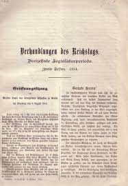 The german empire declared war on the russian empire, following russia's full military mobilization in support of serbia. Einfuhrung Thronrede Kaiser Wilhelms Ii Vor Den Abgeordneten Des Reichstags 4 August 1914 Bayerische Staatsbibliothek Bsb Munchen