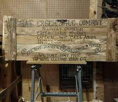 Sign 489 Is On Its Way To Mansfield Tx Hat Creek Sign From The Movie Lonesome Dove Sign Made With Aged Lumber A Lonesome Dove Sign Lonesome Dove Hand Stencil