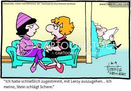 Cartoons und Karikaturen mit Schere