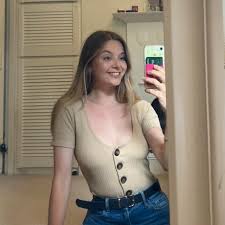 Zara floral knit summer top - super cute as a bikini... | Depop