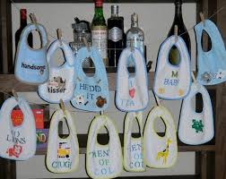 Baby bibs are available in vapor® fleece or polyester with cotton trim and string tie enclosure. Creative Baby Shower Game