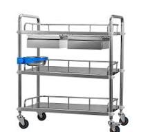 医療用トロリー ステンレススチール製 引き出し2つ付き 3層式 モバイルセラピートロリー 耐荷重330LB 手術用トロリー 360° 医療用トロリー  ステンレススチール製 引き出し2つ付き 3層式 モバイルセラピートロリー 耐荷重330LB 手術用トロリー 360° Amazon.co.jp: ...