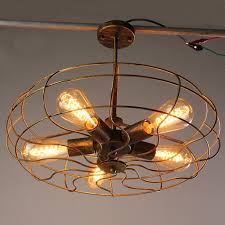 Industrial Ceiling Light Vintage Mount Metal Metal Fan Wall Lamp Hanging Chandelier Lighting Fixture 5 Light For Dining Room Indoor Lighting Unique Without Bulbs Walmart Com Walmart Com