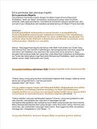 Alhamdulilahi rabbil 'alamin, was sholatu wassalamu 'ala, asyrofil ambiyaa iwal mursalin, sayyidina wa maulana muhammadin, wa 'alaa 'alihi wa shohbihi ajmain. Doa Pembuka Majelis Pdf