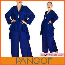 Telah terjual lebih dari 1. Pangoi Long Sleeve Babyfly Viscose Kain Batik Songket Biru Baju Muslimah Modern Perempuan High Waist Palazzo Pant Shopee Malaysia