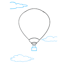Colorful hot air balloon drawings. How To Draw A Hot Air Balloon Really Easy Drawing Tutorial