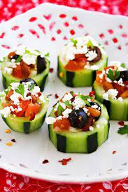 Mediterranean Cucumber Cups Recipe Cucumber Cups Food Appetizer Recipes