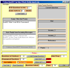 Pixie dust, magic mirrors, and genies are all considered forms of cheating and will disqualify your score on this test! Yahoo Quizbot My Mark Skelly Quiz Bot For Yahoo Messenger Chat Rooms