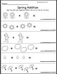 simple spring addition 1 5 spring addition addition worksheets spring math