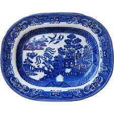 Two lifelike butterflies flitter between pink and blue blossoms on this handpainted dinner plate in lenox's butterfly meadow pattern. Willow Platter Antique Flow Blue Bleed China Mark Illegible Blue Willow Antique Blue Willow Willow Pattern