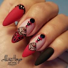 Black And Red Nail Art Ideas Nail Art 4287 Best Nail Art Designs Gallery Bestartnails Com Rhinestone Nails Red Nails Trendy Nails