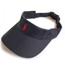 Polo Ralph Lauren Visor Cap Hat Black Red Pony Tennis Golf Special Price Visor Cap Black And Red Ralph Lauren