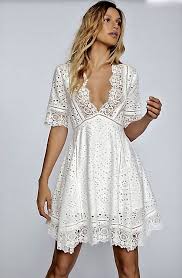 Details About Free People Nightcap White Babydoll Eyelet