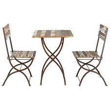 Table 2 Chaises De Jardin En Bois Recycle Et Metal Effet Vieilli L 60 Cm Collioure Maisons Du Monde En 2020 Mesas Jardin Madera Reciclada Sillas Para Jardin
