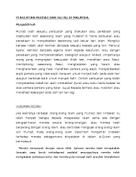 Dalam isu zina pula, pelaku zina tak digalakkan mengaku kesalahan, sebab menutup aib (keburukan) diri itu. Doc Pengertian Murtad Dan Isu Isu Di Malaysia Zahirul Khairul Academia Edu