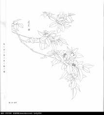 蔡岚工笔画仕女 线稿 下 asian art chinese brush painting art