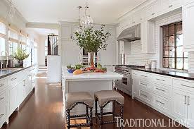 A perfect example of how the right splashback can make a kitchen and steal the show! Beautifully Updated Tudor Style Home Kitchen Remodel Tudor Style Homes Kitchen Style
