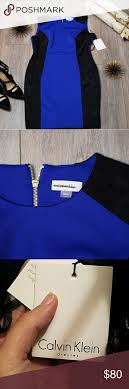 Calvin Klein Blue Black Dress Black And Blue Dress Clothes Design Fashion