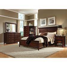 Ellsworth 4pc King Panel Bedroom Cherry Cherry Bedroom Furniture Wood Bedroom Furniture Sets Large Bedroom Furniture