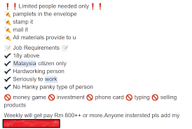 Search for jobs related to home based jobs malaysia or hire on the world's largest freelancing marketplace with 19m+ jobs. Don T Become A Victim Of Work From Home Scams Comparehero
