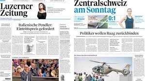 Die luzerner zeitung ag ist herausgeberin der sechs regionalausgaben mit einer gesamtauflage von rund 130'000 abonnenten. Neue Luzerner Zeitung Streicht Das Neue Hz