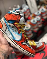 Goku X Off White X Air Jordan 1 Would You Rock By Stompinggroundcustoms Airforce1 Airjordan1 Comp Hype Shoes Sneakers Men Fashion Custom Sneakers