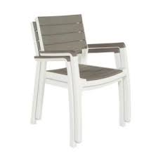 Keter Harmony White Cappuccino Stackable Patio Dining Chair 2 Pack 228898 At Th Modern Outdoor Patio Outdoor Dining Chairs Contemporary Outdoor Dining Chairs