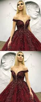 Luxury Beaded V Neck Tulle Off Shoulder Prom Dresses Ball Gowns Ball Gowns Ball Dresses Debut Gowns