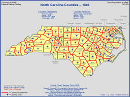North Carolina In The 1800s The Counties As Of 1840 North Carolina Map Nc County Map North Carolina
