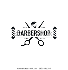 Collection badges, logos with barbershop tools. Shutterstock Puzzlepix