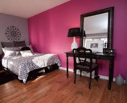 Pink Accent Wall Eclectic Bedroom Hot Pink Bedrooms Pink And Grey Room