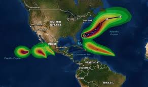 Aviso publico* #1a 200 pm edt. Hurricane Tracker Two Dangerous Storms Form To Join Hurricane Humberto In The Atlantic World News Express Co Uk